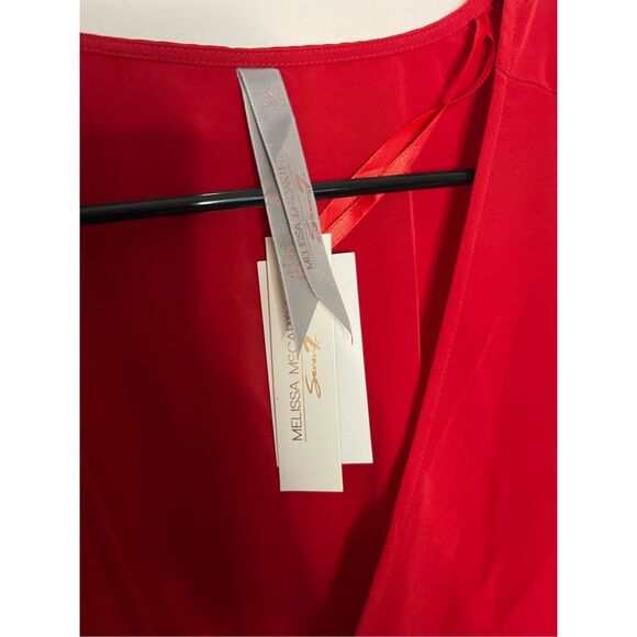 NWT Melissa Mccarthy Seven7 PLUS Midi Wrap Red Dress Size 3X - Picture 4 of 6
